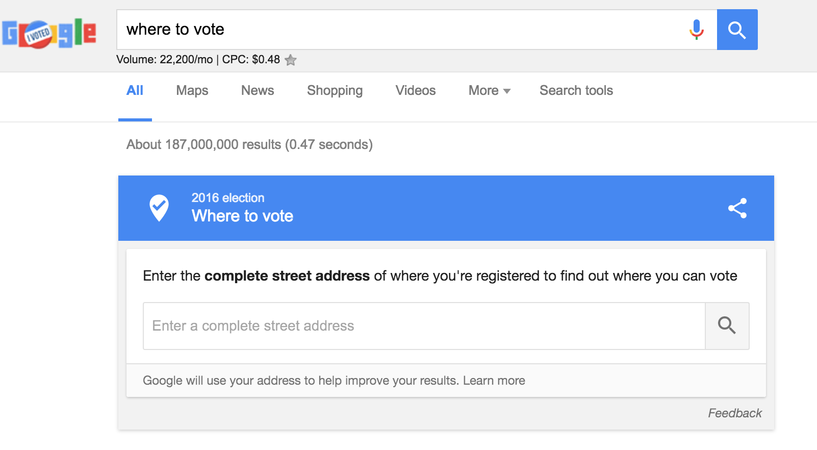 Google Wants you To Vote